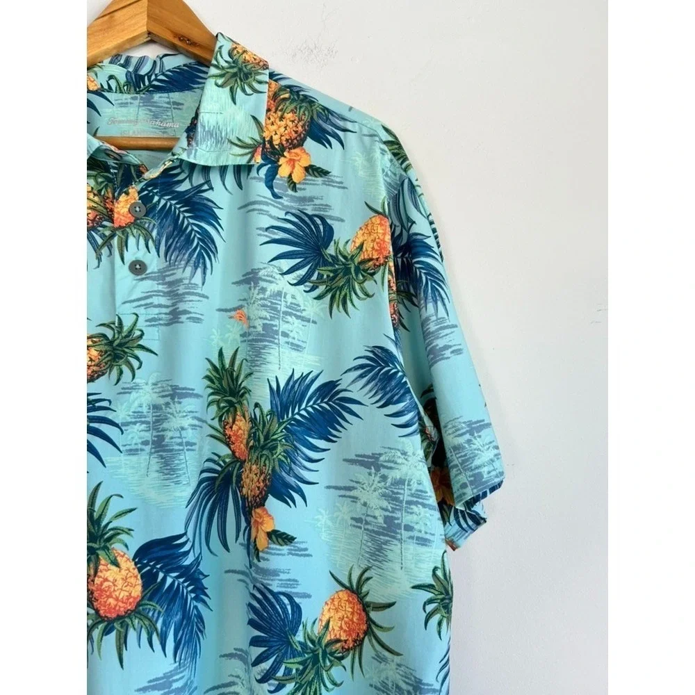 Tommy Bahama Islandzone Polo XL Palm Desert Pina Hawaiian Resortwear UPF Wicking